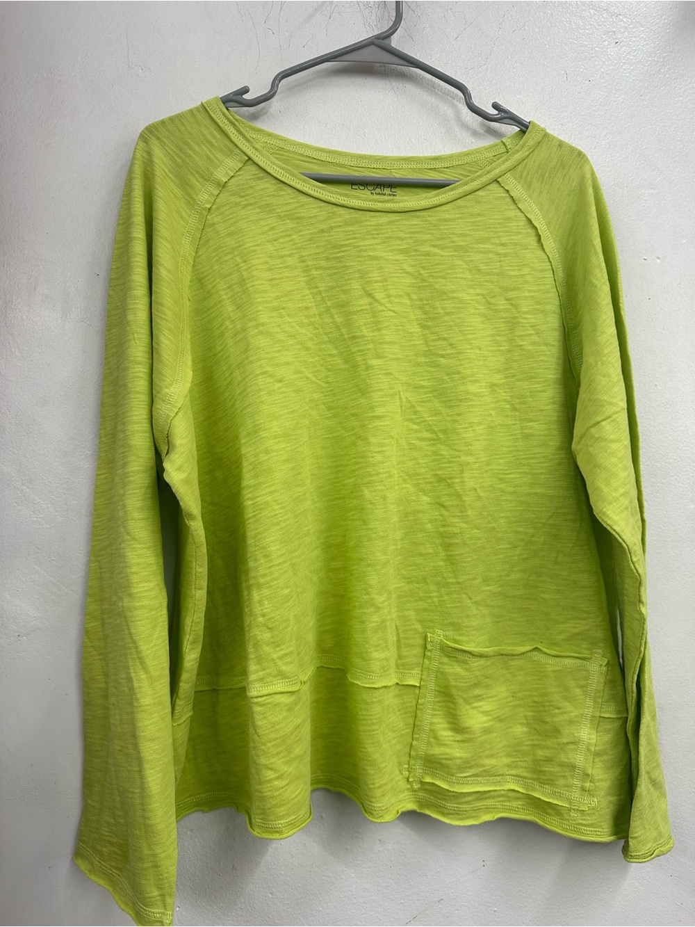 Escape by habitat clothes Lime Green Women's long sleeve relaxed fit shirt